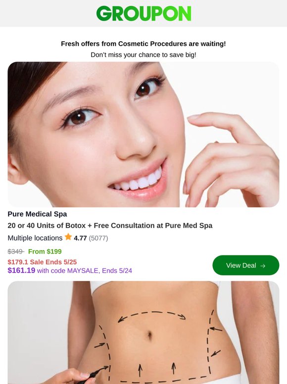 Deals you’ll love from Cosmetic Procedures ❤️