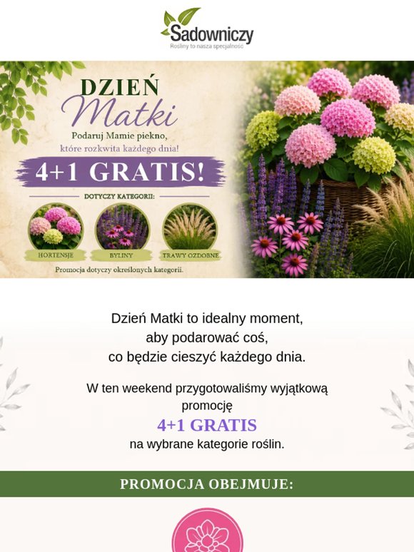 Dzień Matki 4+1 GRATIS! 🌼🌸