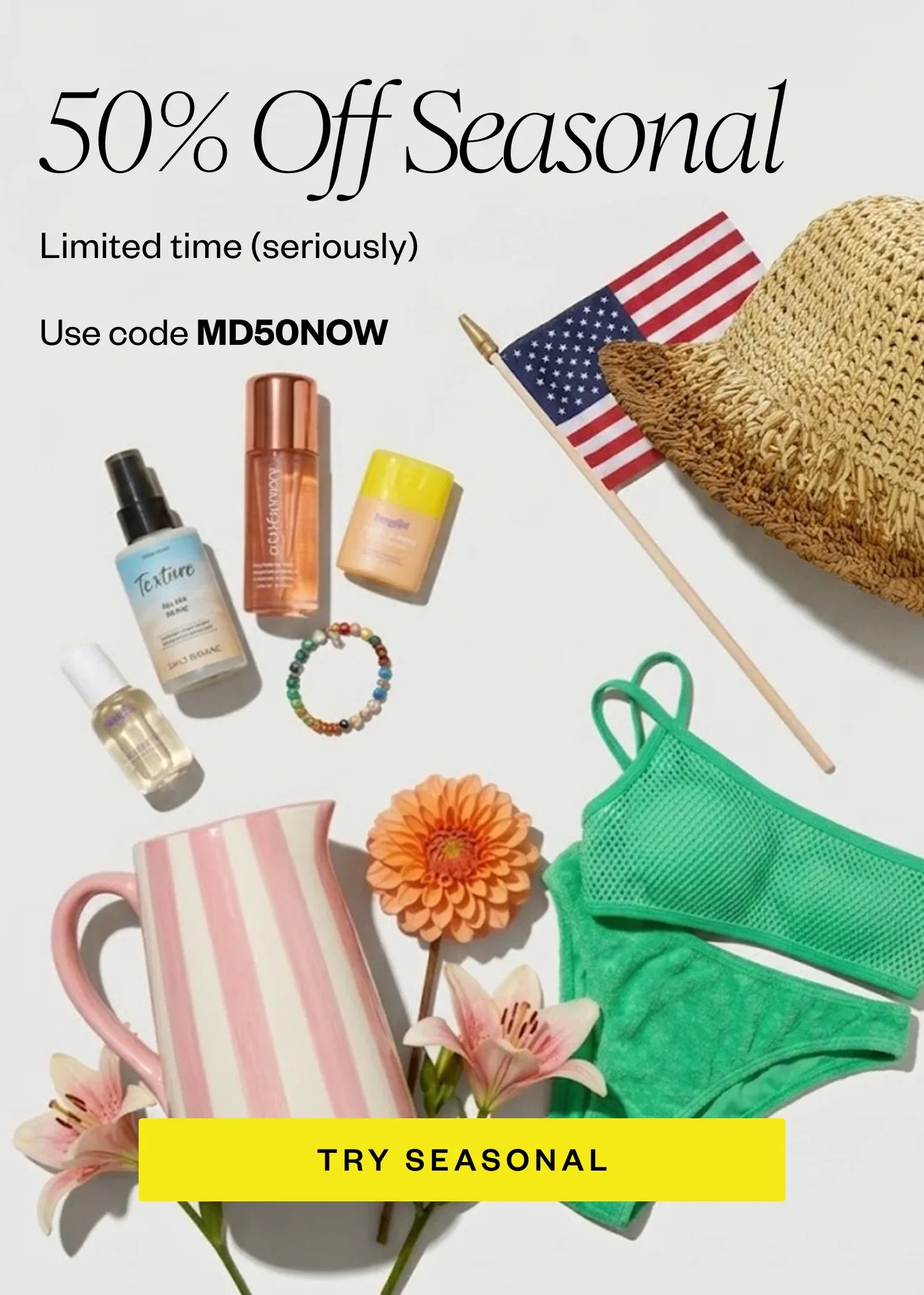 50% Off Seasonal | Limited time (seriously)  | Use code MD50NOW | TRY SEASONAL