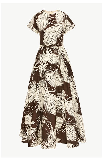 Feather Cotton Poplin Dress