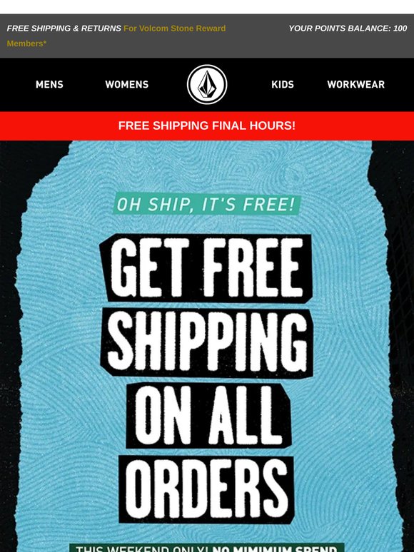Last Shot at FREE Shipping 🤯