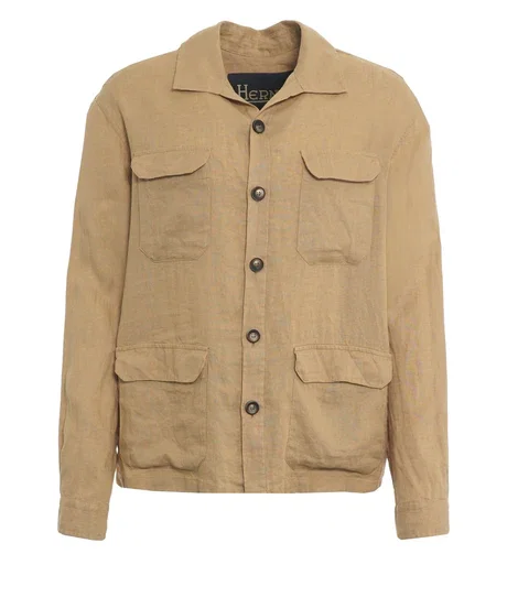 Field jacket in lino