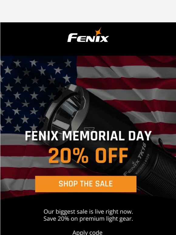Memorial Day 20% OFF is on! 🔥🚨