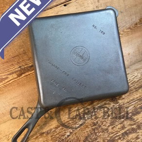 1940's Griswold No. 768 Square-Fry Skillet with Small Block Logo, Erie PA, 'E'