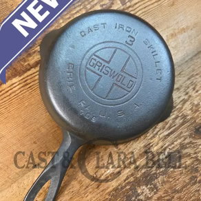Best selling Egg Skillet!  1930's Griswold #3 Skillet with Large Block Logo, 709