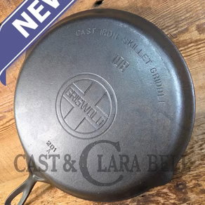 GORGEOUS!  1930's Griswold #108 Skillet Griddle, Large block logo, c/n 201. Great for everyday flat iron