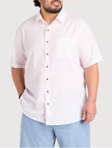 Micro Leaf Seersucker Sport Shirt