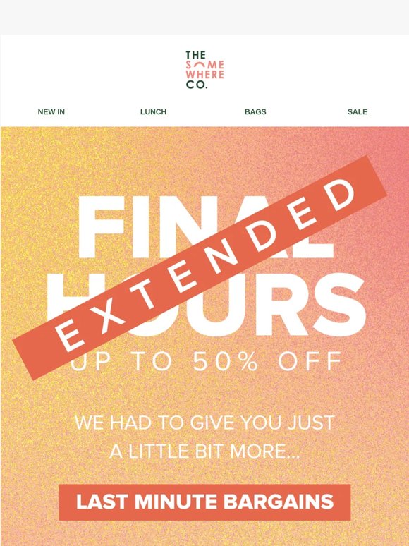 SALE EXTENDED