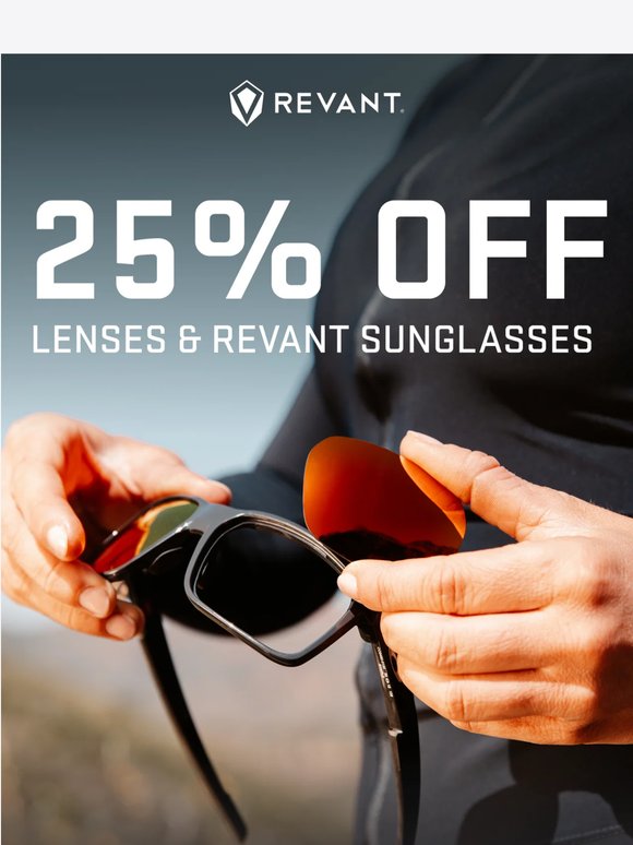 25% Off Lenses & Revant Sunglasses