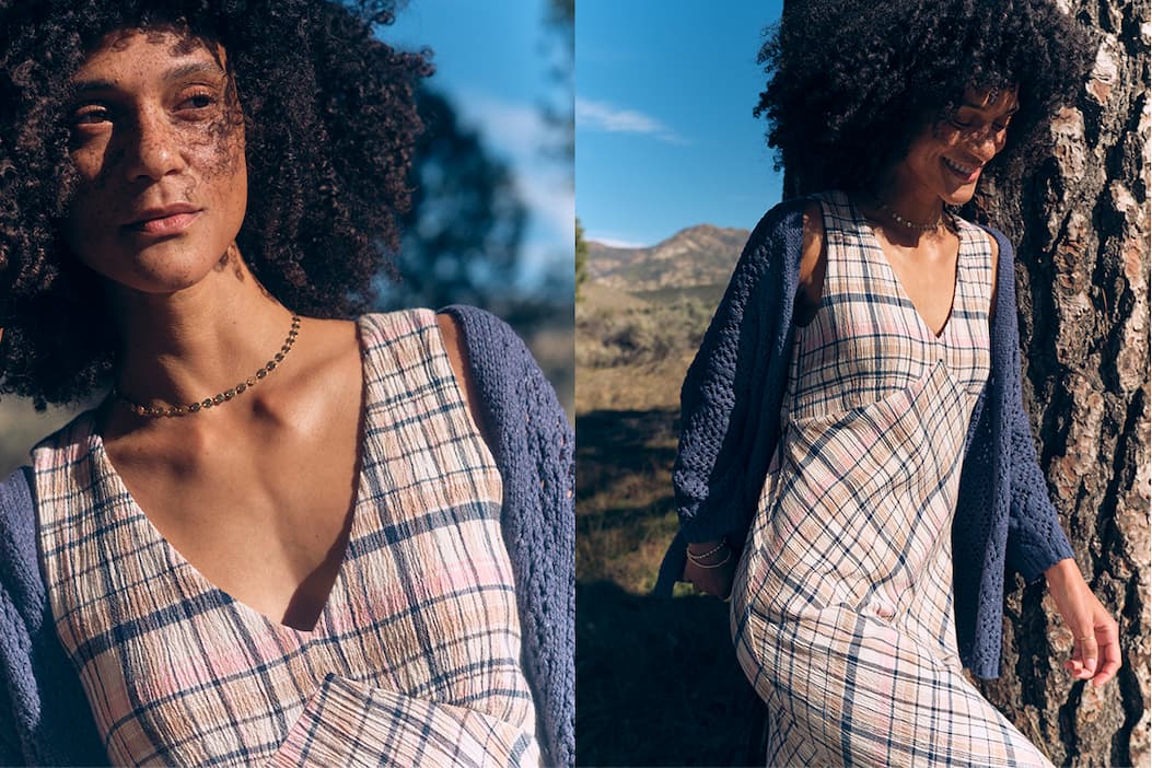 Women's Crinkle Midi Dress