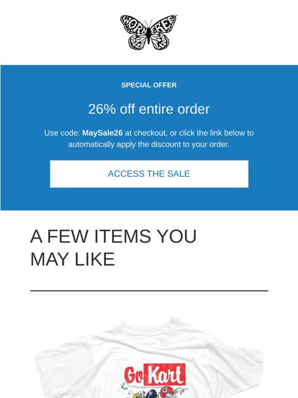 May Sale, last weekend!