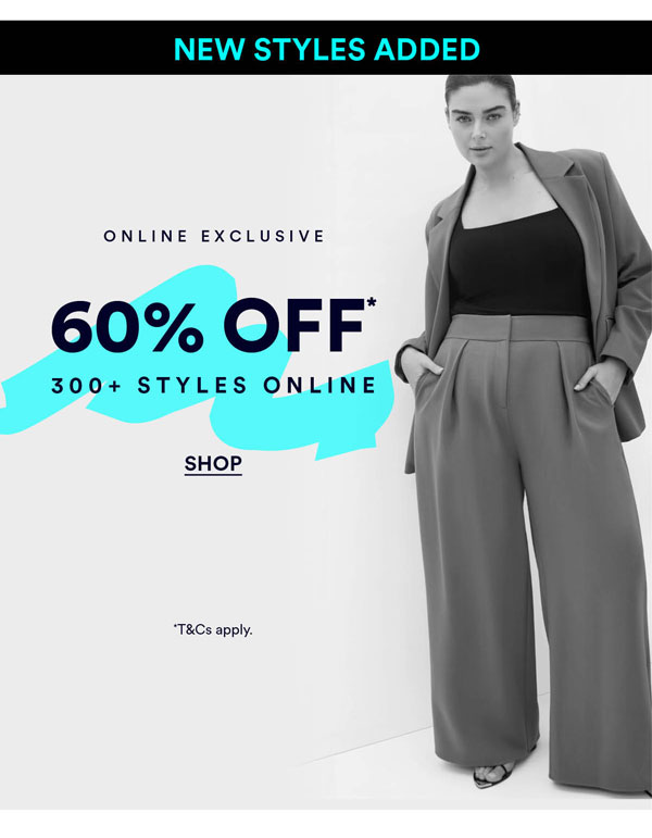 Shop 60% Off* 300+ Styles Online