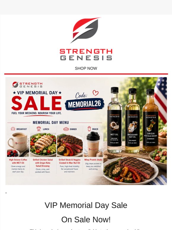 Memorial Day Sale [Menu Attached]
