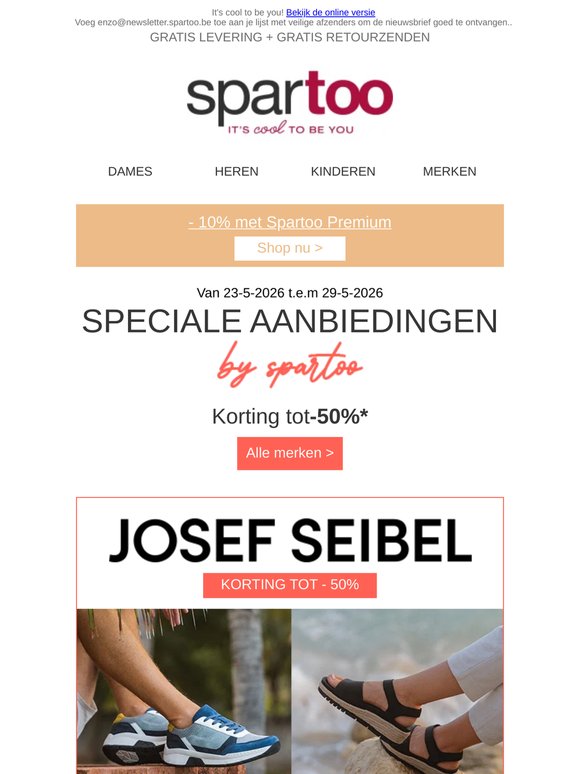 🔔 Dit wordt jouw week! Tot 50% korting op Fila, HOFF, Josef Seibel, TUK en Sebago met gratis levering