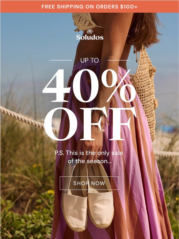 Suns Out, Sales On: Up to 40% Off Sitewide