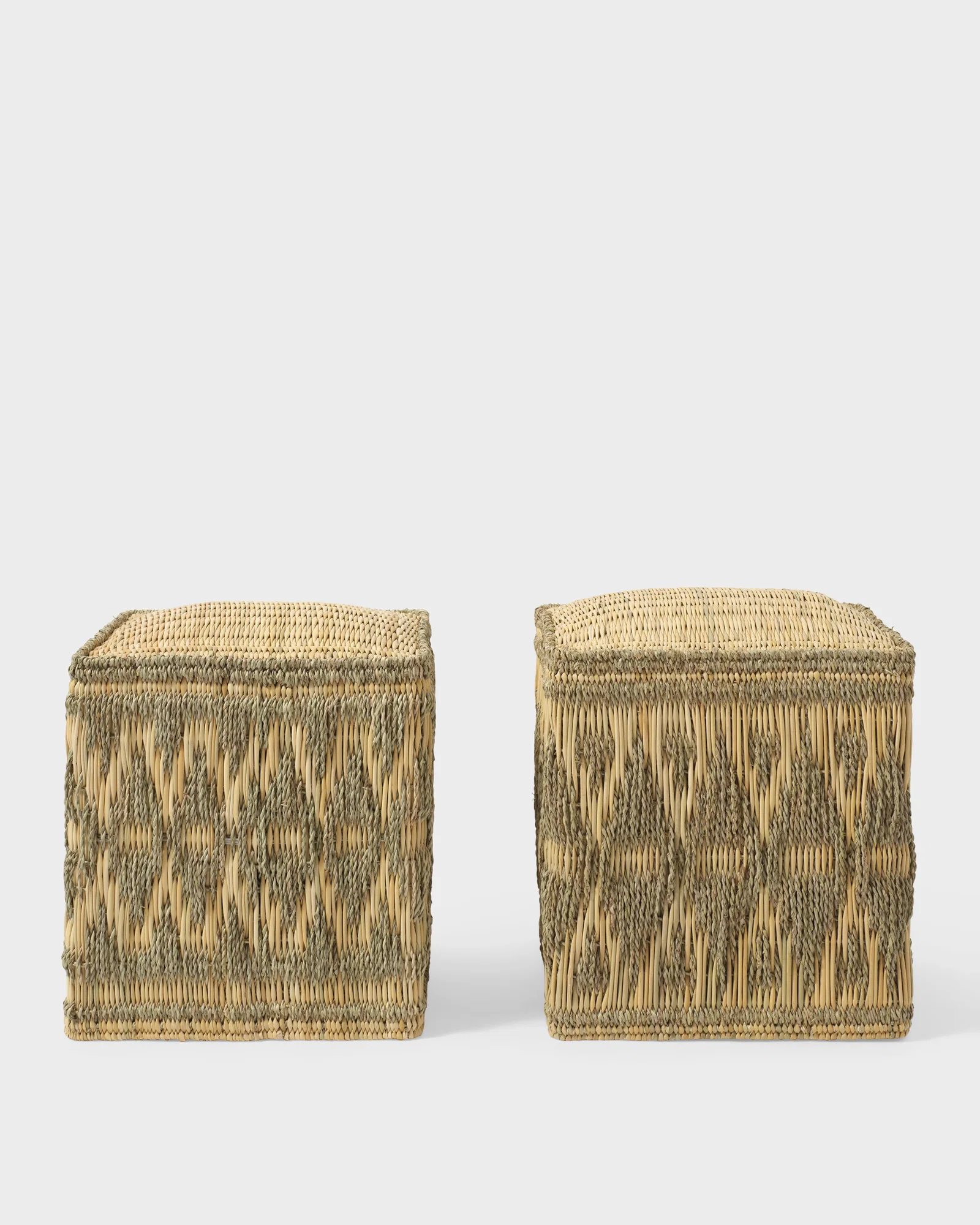 Image of Wicker Stools, Sage (Set of 2)