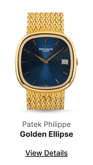 Pre-Owned Patek Philippe Golden Ellipse Ref 3604 Blue Dial