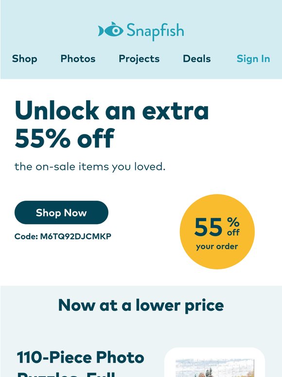 Last day for 55% off your marked-down faves!