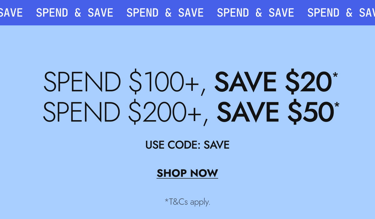 Spend & Save. Shop Now.