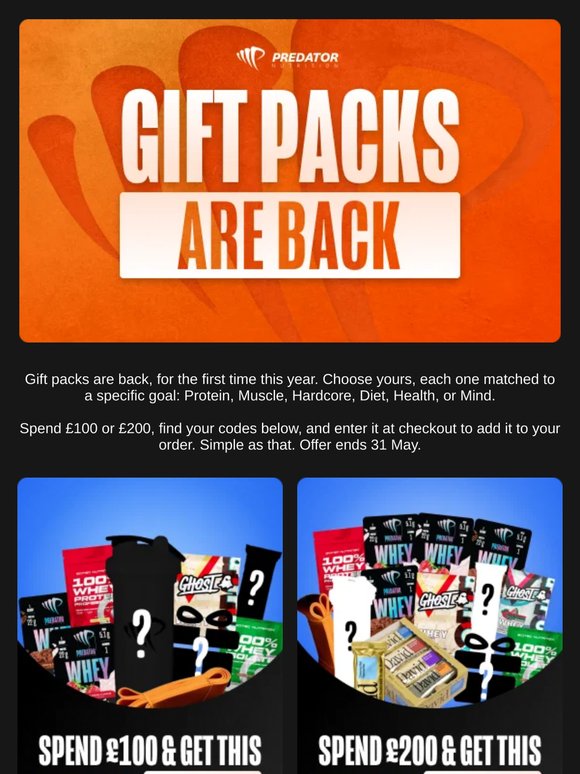 Gift Packs Are Back!