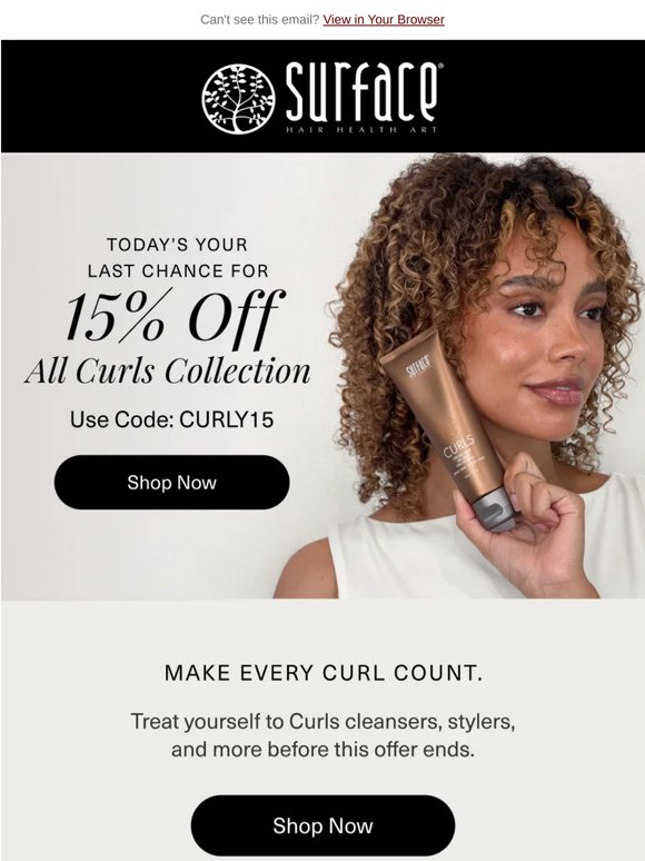 15% Off Curls is Ending ⏳