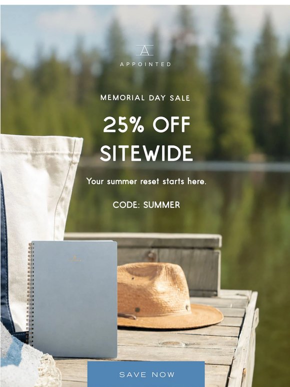 Your Weekend Reset Starts Here—25% Off