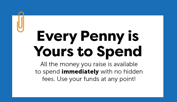 Every penny is yours to spend - GET STARTED