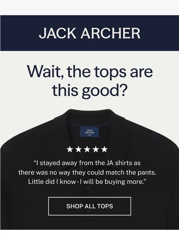 We didn’t think the tops could match the pants either.