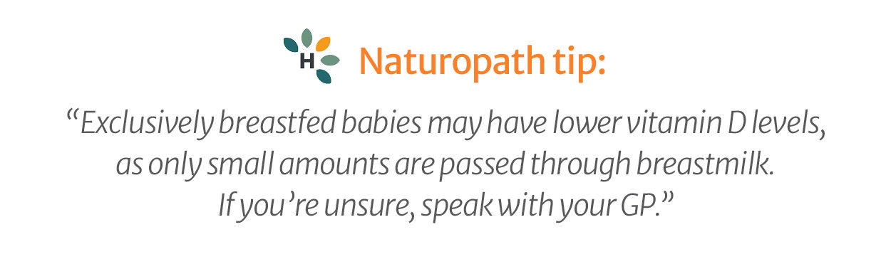 Naturopath tip: Breastfed babies may have lower vitamin D levels