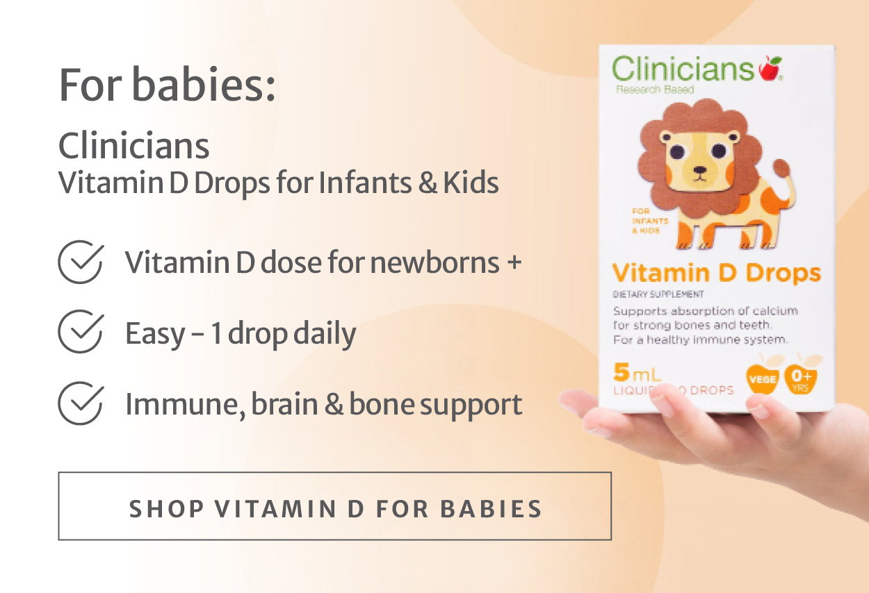 Vitamin D For Babies | Shop Clinicians Vitamin D Drops for Infants & Kids