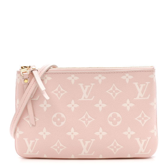 LOUIS VUITTON Empreinte Monogram Double Zip Pochette Rose