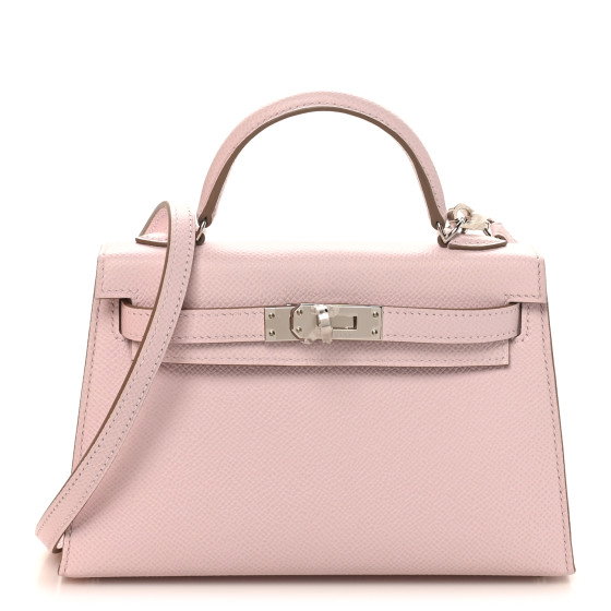 HERMES Epsom Mini Kelly Sellier 20 Mauve Pale