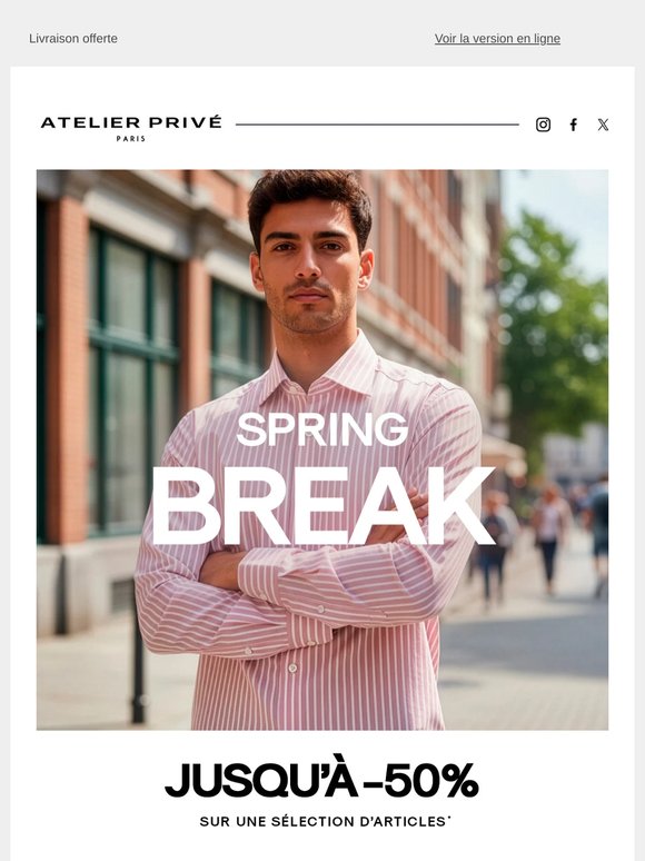 Spring Break : Jusqu'à -50% de remise
