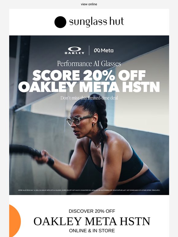 Last chance: 20% off Oakley Meta HSTN ends soon
