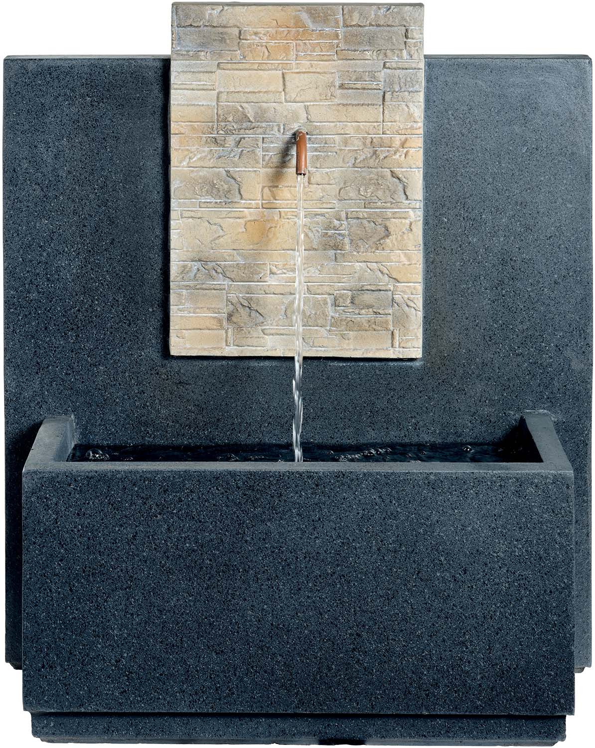 Image of Fontaine extérieure en composite touché pierre véritable