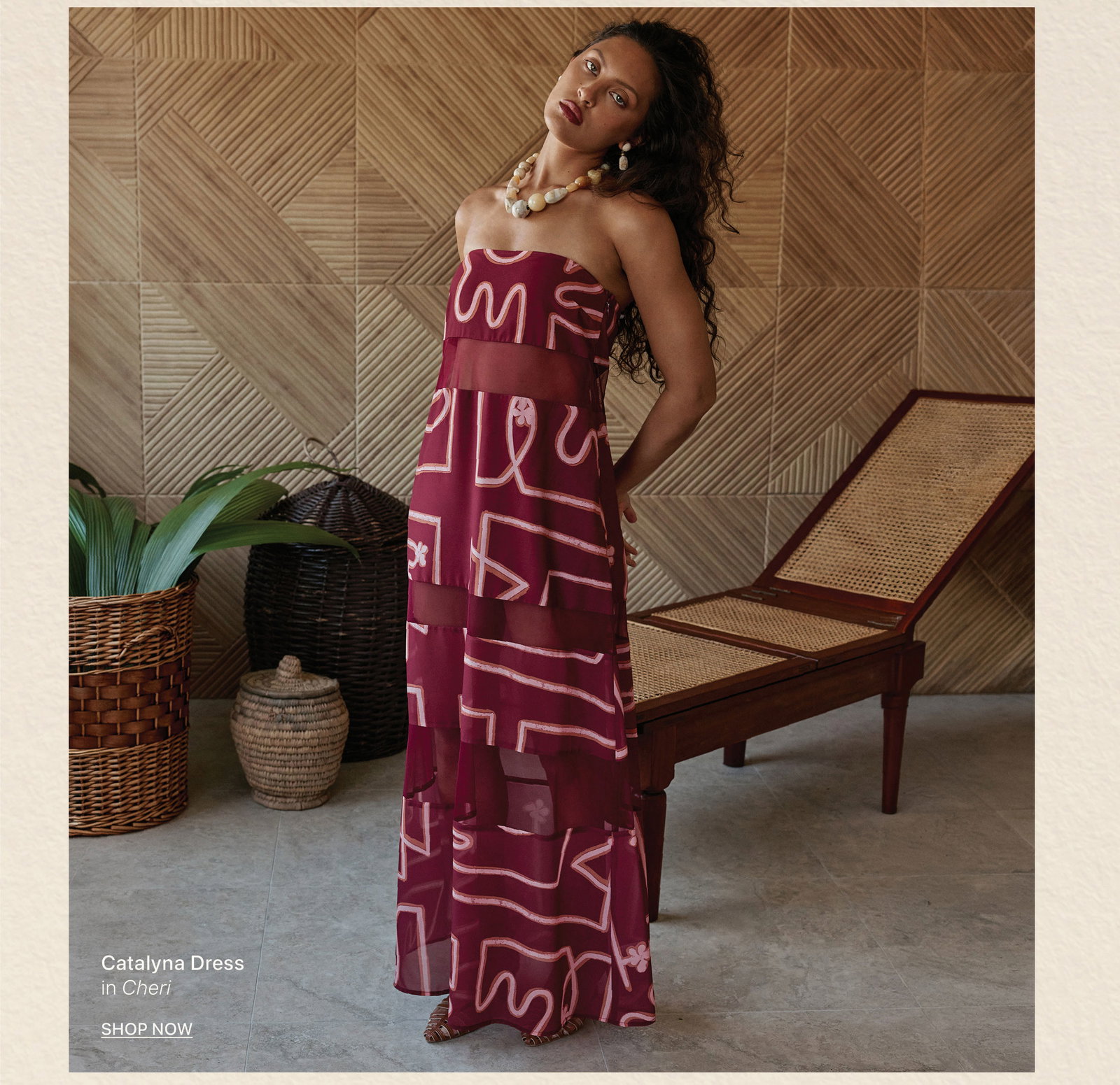 The Catalyna Dress in the Cheri print.
