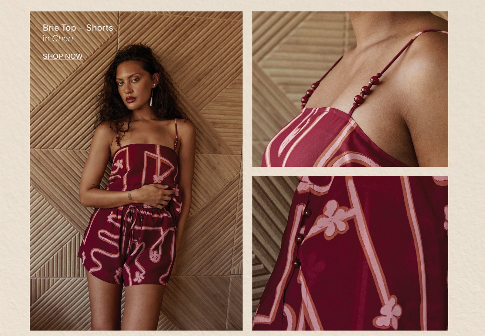 The Brie Top & Short Set in the Cheri print.