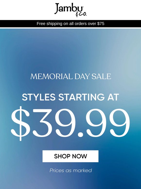 $39.99 and Up.