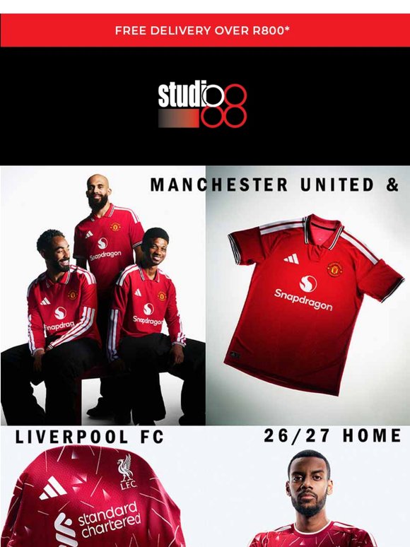 Home kits landed: Adidas Manchester United and Liverpool in stock