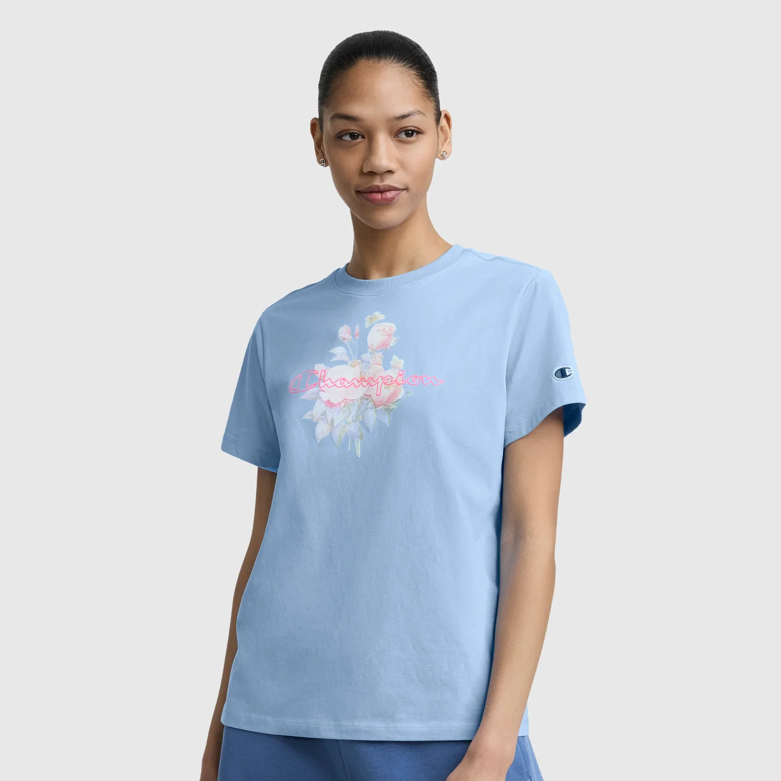 Image of Blurred Roses Graphic T-Shirt, C Logo