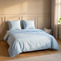 Damask Checks Sky Blue