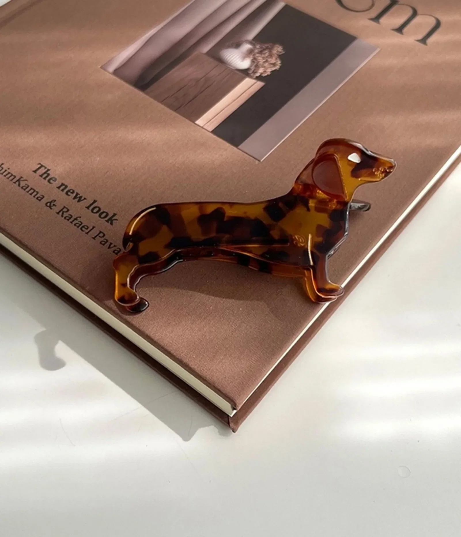 Image of Brown Dachshund Hair Claw Clip