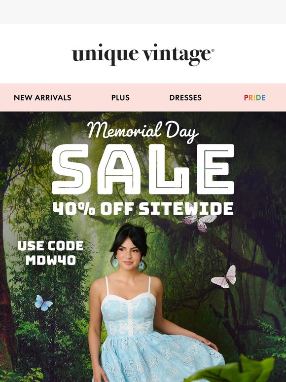 40% Off for Memorial Day Weekend
