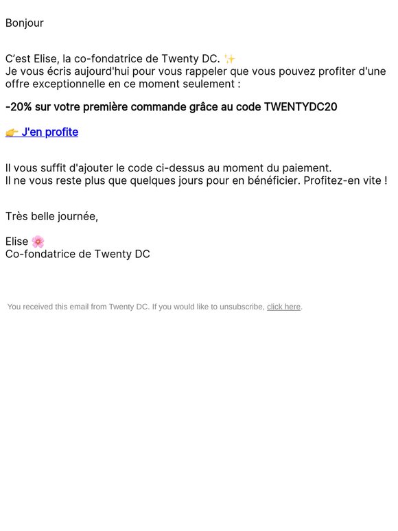 Re : votre offre exceptionnelle