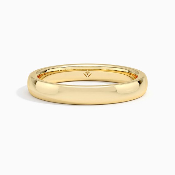 14K Yellow Gold 3mm Comfort Fit Wedding Ring