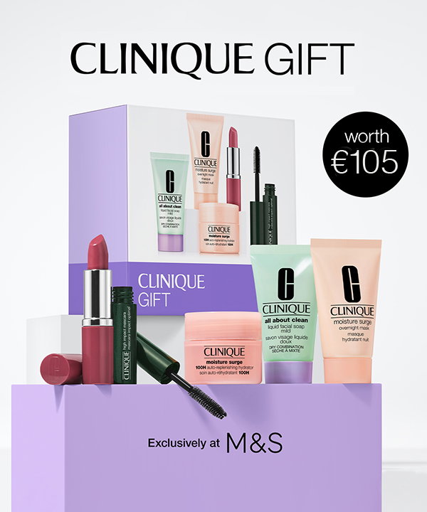 A free gift is yours when you buy two or more Clinique products (one must be foundation or skincare)