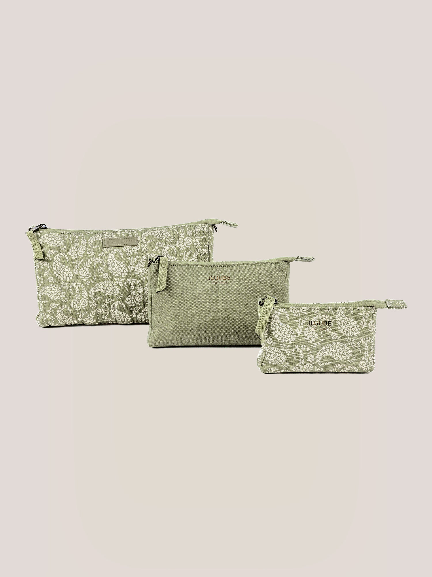 Image of Sazan + JuJuBe 3-piece Pouch Clutch Purse Set - Paisley Floral
