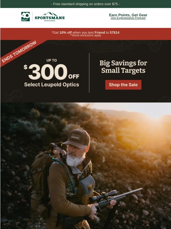 Ends Tomorrow - Up to $300 Off Select Leupold Optics