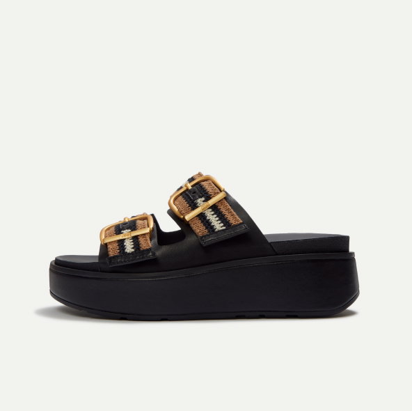 GEN-FF Max Buckle Stripe-Webbing Two-Bar Slides