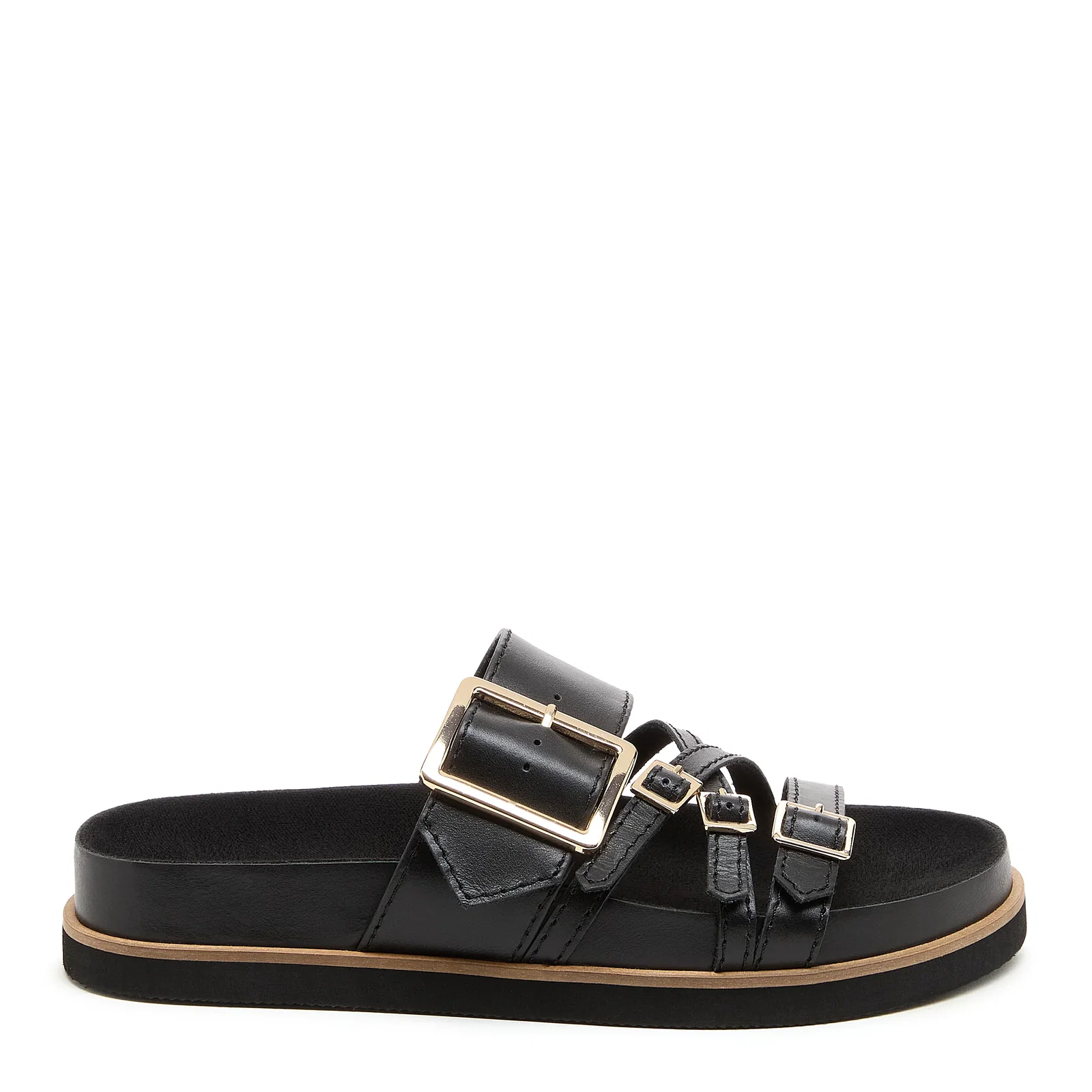 Image of Stella Black Slide Sandals